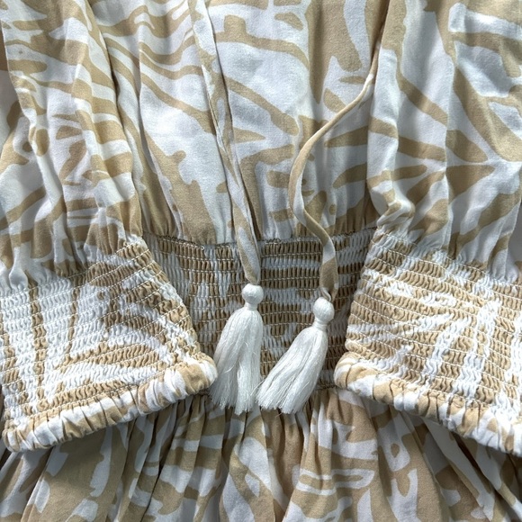 Patrons Of Peace June Print Tiered Tassel Tie Dress Size Small - Picture 6 of 10